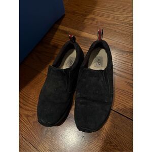 UGG Black Suede Slip-On Mules with Shearling Lining – Men’s Size 11.5
